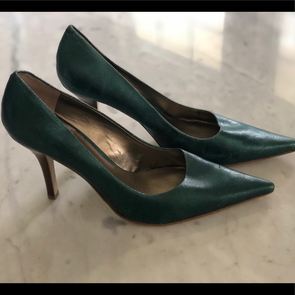 Nine West- Distressed Teal 4” Heel